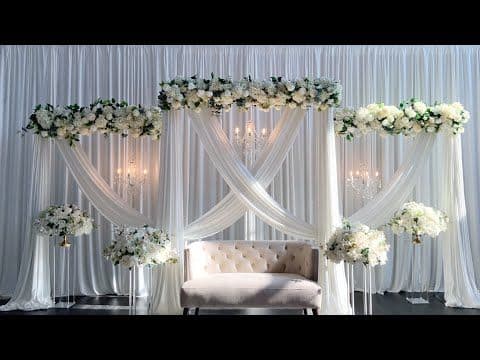 Elegant floral wedding backdrop